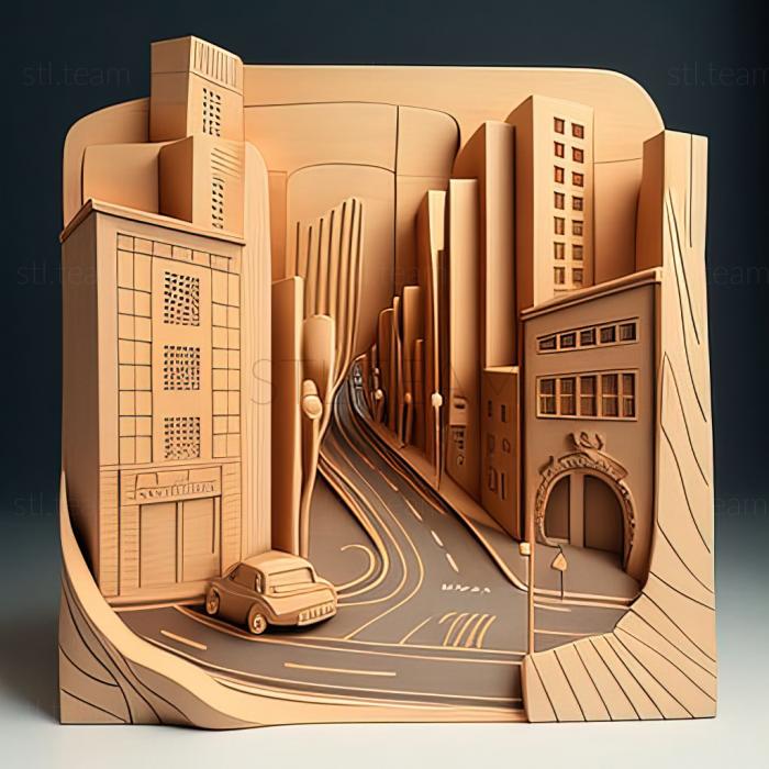 3D модель Вулиця міста (STL)